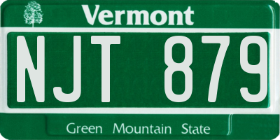 VT license plate NJT879