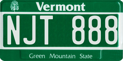 VT license plate NJT888