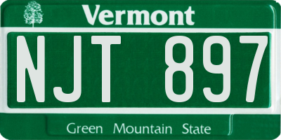 VT license plate NJT897