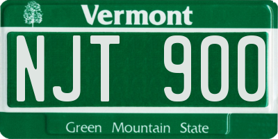VT license plate NJT900