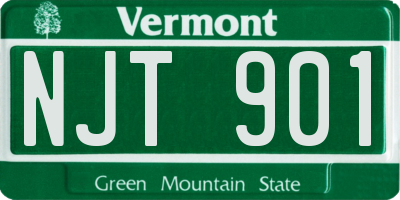 VT license plate NJT901