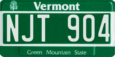 VT license plate NJT904