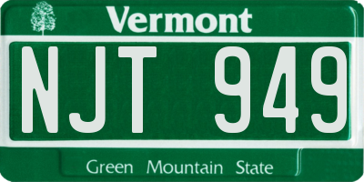 VT license plate NJT949