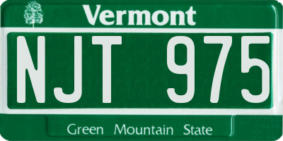 VT license plate NJT975