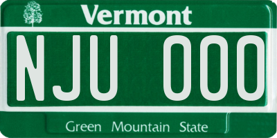 VT license plate NJU000