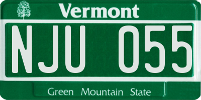 VT license plate NJU055
