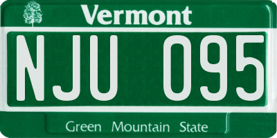 VT license plate NJU095