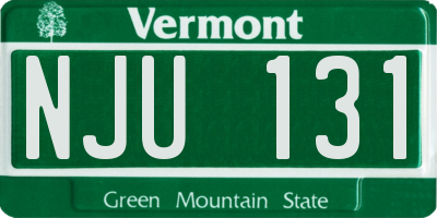 VT license plate NJU131