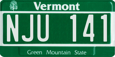 VT license plate NJU141