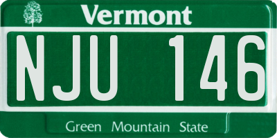 VT license plate NJU146