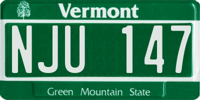 VT license plate NJU147