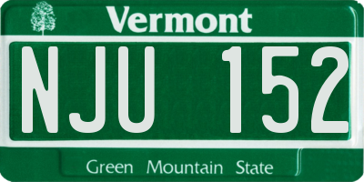 VT license plate NJU152
