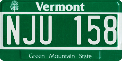 VT license plate NJU158