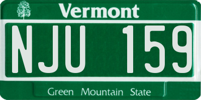 VT license plate NJU159