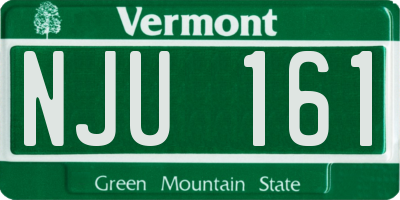 VT license plate NJU161