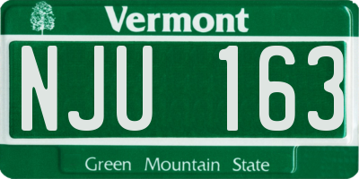 VT license plate NJU163