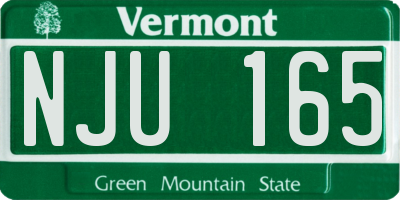 VT license plate NJU165