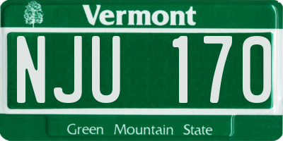 VT license plate NJU170