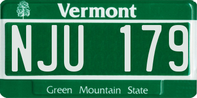 VT license plate NJU179