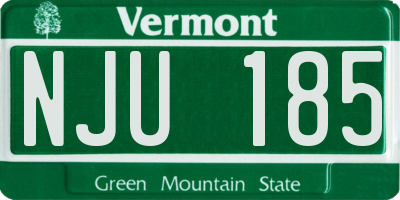 VT license plate NJU185