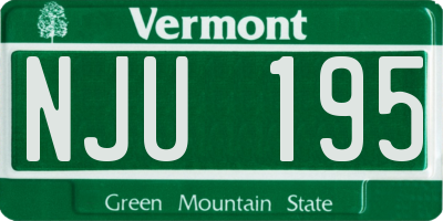 VT license plate NJU195
