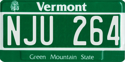 VT license plate NJU264