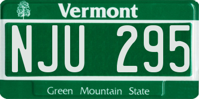 VT license plate NJU295