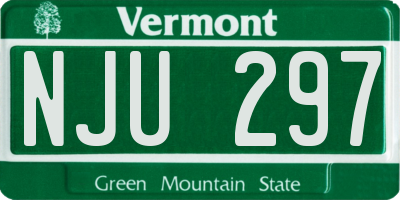 VT license plate NJU297