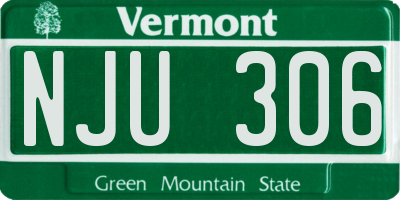 VT license plate NJU306