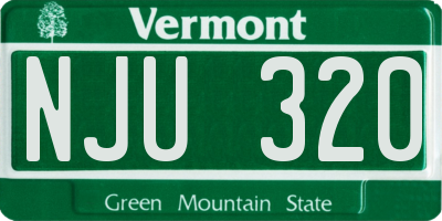 VT license plate NJU320