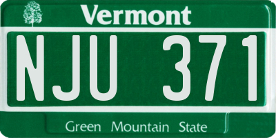 VT license plate NJU371