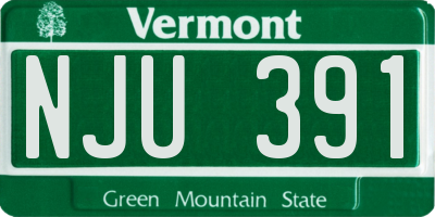 VT license plate NJU391