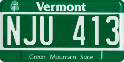 VT license plate NJU413