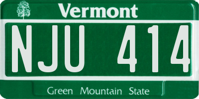 VT license plate NJU414