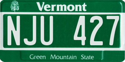 VT license plate NJU427