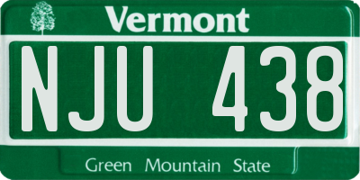 VT license plate NJU438