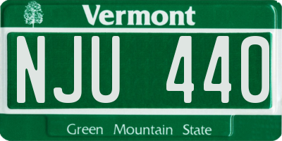 VT license plate NJU440