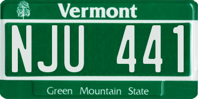 VT license plate NJU441