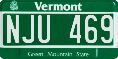 VT license plate NJU469