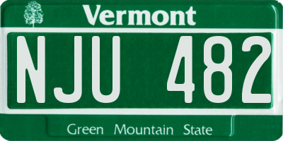 VT license plate NJU482