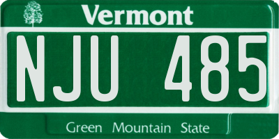 VT license plate NJU485