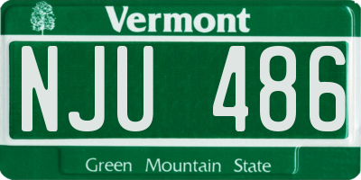 VT license plate NJU486
