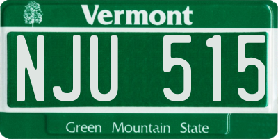 VT license plate NJU515
