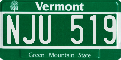 VT license plate NJU519