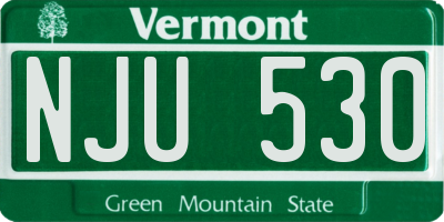 VT license plate NJU530