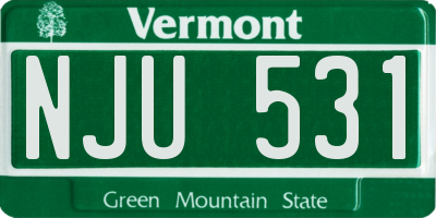 VT license plate NJU531