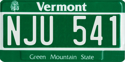 VT license plate NJU541