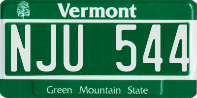 VT license plate NJU544