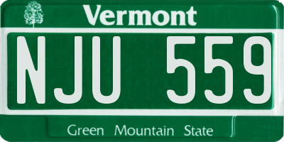VT license plate NJU559