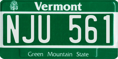 VT license plate NJU561